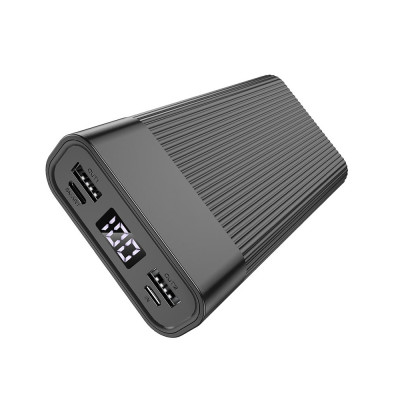 Зовнішній акумулятор HOCO J85 Wellspring digital display power bank(20000mAh) Black (6931474757333)