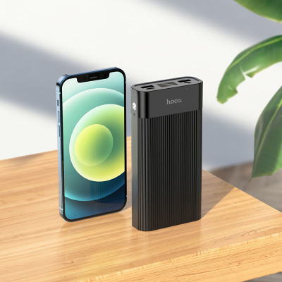 Зовнішній акумулятор HOCO J85 Wellspring digital display power bank(20000mAh) Black (6931474757333)