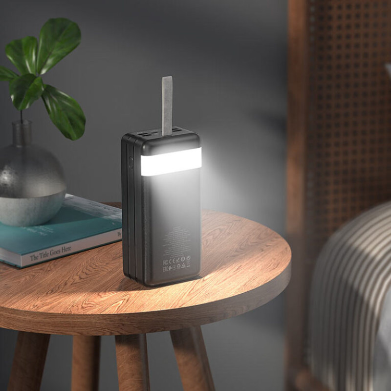 Зовнішній акумулятор HOCO J86B Electric 22.5W fully compatible power bank(60000mAh) Black (6931474771742)