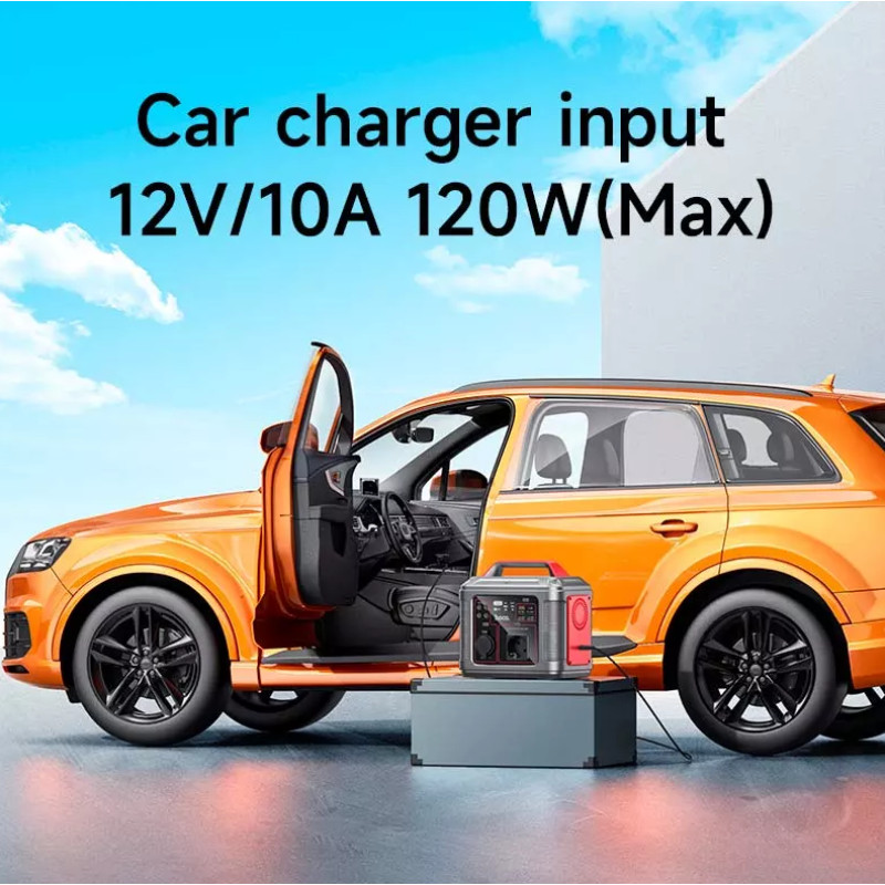 Портативна зарядна станція HOCO DB28 300W Iron Gray+Red (6931474781987)