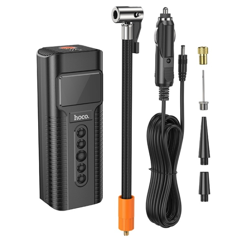Автомобільний насос HOCO PH55 Roys smart car air pump Black (6931474788894)
