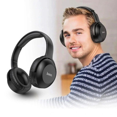 Бездротові накладні навушники HOCO W37 Sound Active Noise Reduction BT headset Black (6931474790415)