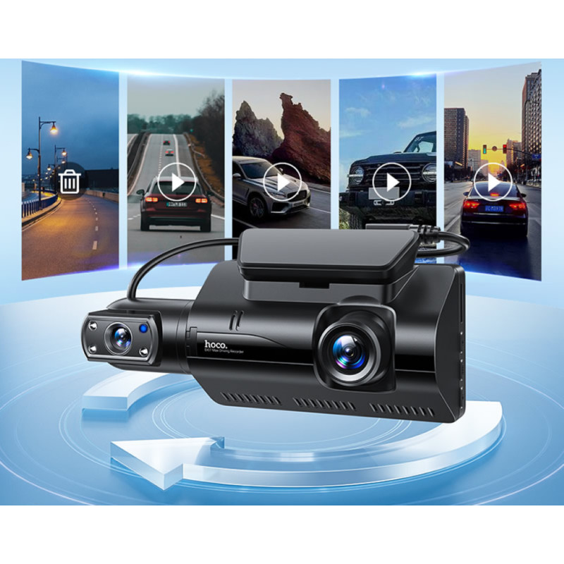 Відеореєстратор HOCO DI07 Max Driving recorder(WIFI version) Black (6931474795885)