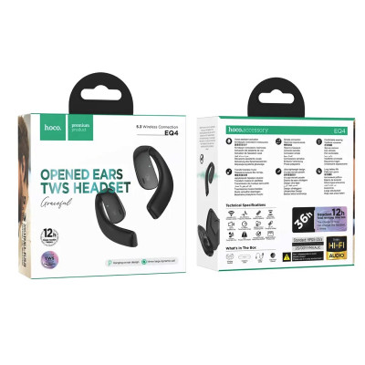 Бездротові навушники HOCO EQ4 Graceful true wireless BT headset Black (6931474798596)