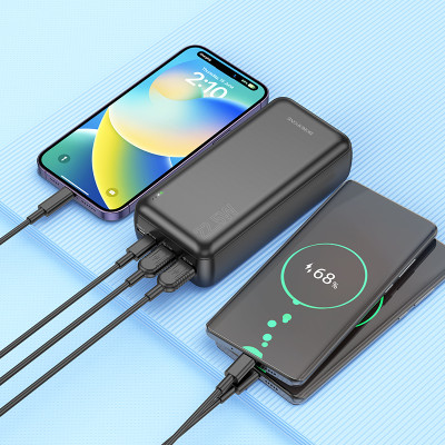Зовнішній акумулятор BOROFONE BJ38B Power 22.5W+PD20W fully compatible power bank(30000mAh) Black (6941991105609) Зовнішній акумулятор BOROFONE BJ38B Power 22.5W+PD20W fully compatible power bank(30000mAh) Black (6941991105609)