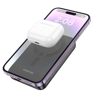 Зовнішній акумулятор BOROFONE BJ47 Quick PD20W magnetic wireless fast charging power bank(10000mAh) Black (6941991109683) Зовнішній акумулятор BOROFONE BJ47 Quick PD20W magnetic wireless fast charging power bank(10000mAh) Black (6941991109683)