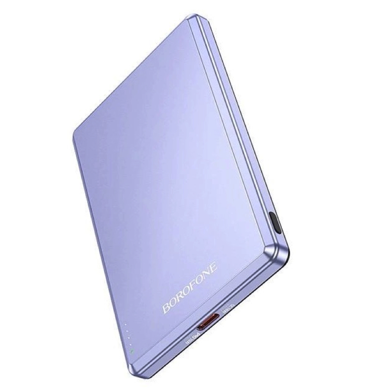 Зовнішній акумулятор BOROFONE BJ50 Leader PD20W magnetic power bank(5000mAh) Purple (6941991110320)