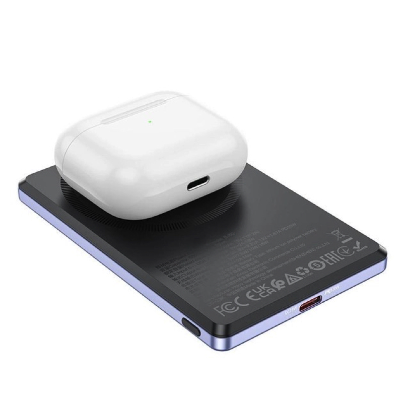 Зовнішній акумулятор BOROFONE BJ50 Leader PD20W magnetic power bank(5000mAh) Purple (6941991110320)