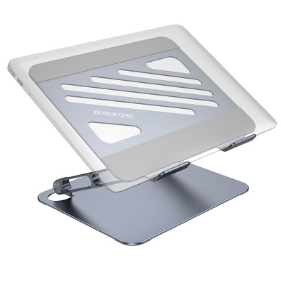 Підставка для ноутбука BOROFONE BH115 Plus Vito metal notebook stand Metal Gray (6941991112454) Підставка для ноутбука BOROFONE BH115 Plus Vito metal notebook stand Metal Gray (6941991112454)