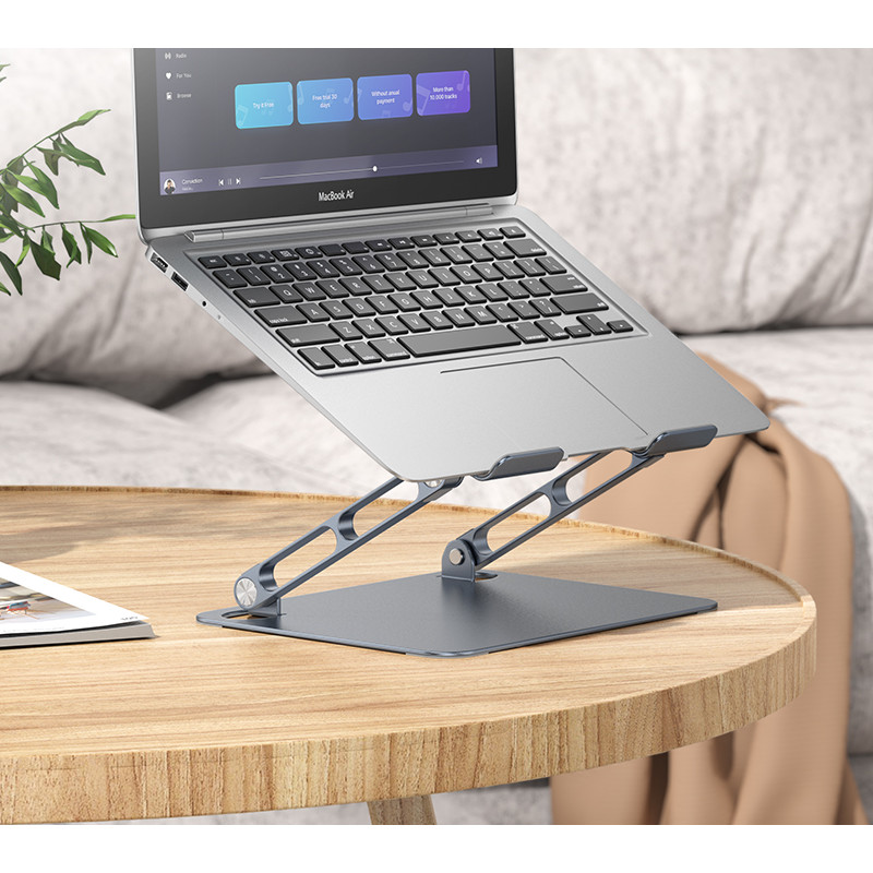 Підставка для ноутбука BOROFONE BH115 Plus Vito metal notebook stand Metal Gray (6941991112454)