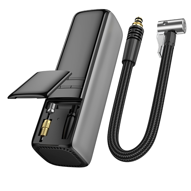Автомобільний насос BOROFONE FC1 Flow intelligent air pump Black Gray (6941991112485)