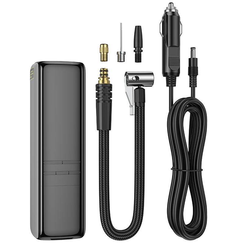 Автомобільний насос BOROFONE FC1 Flow intelligent air pump Black Gray (6941991112485)