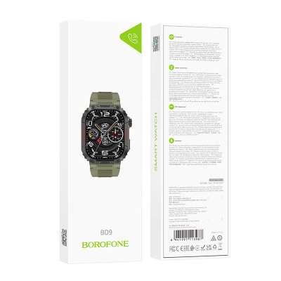 Смарт-годинник BOROFONE BD9 Smart sports watch (call version) Green (6941991113987) Смарт-годинник BOROFONE BD9 Smart sports watch (call version) Green (6941991113987)