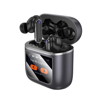 Бездротові навушники BOROFONE BW67 Gorgeous true wireless ANC+ENC noise reduction touch screen BT headset Metal Gray (6941991115721)