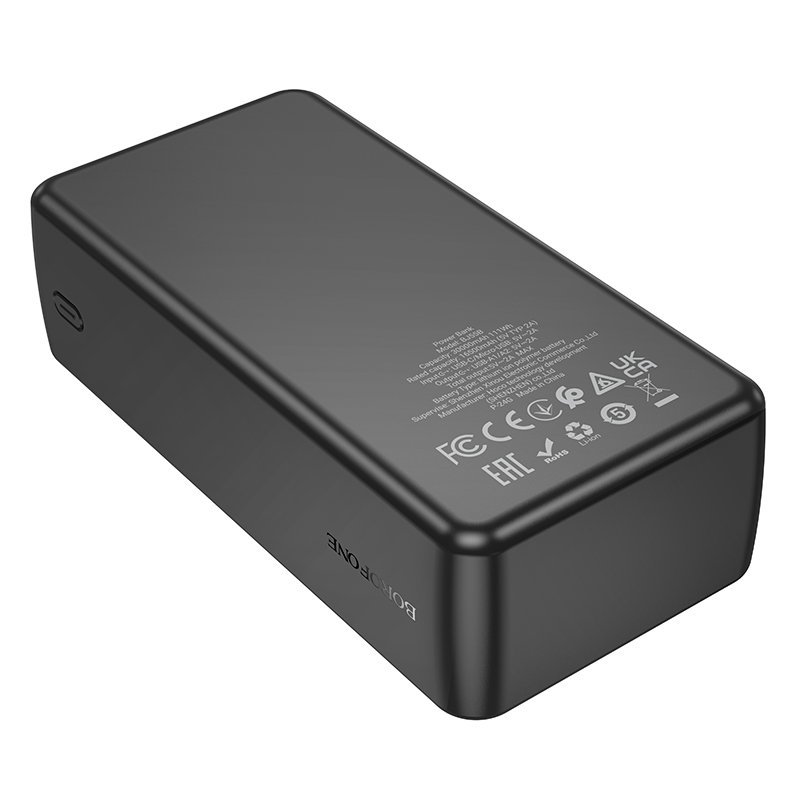 Зовнішній акумулятор BOROFONE BJ55B Graceful power bank(30000mAh) Black (6941991116421)