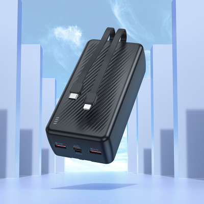 Зовнішній акумулятор BOROFONE BJ57B Graceful 22.5W+PD20W fully compatible power bank with cable(30000mAh) Black (6941991116469) Зовнішній акумулятор BOROFONE BJ57B Graceful 22.5W+PD20W fully compatible power bank with cable(30000mAh) Black (6941991116469)