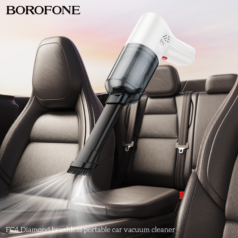 Автомобільний пилосос BOROFONE FC4 Diamond brushless portable car vacuum cleaner White (6941991119101)