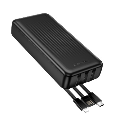 Зовнішній акумулятор BOROFONE BJ79A Clever power bank with 3 cables(20000mAh) Black (6941991121555) Зовнішній акумулятор BOROFONE BJ79A Clever power bank with 3 cables(20000mAh) Black (6941991121555)