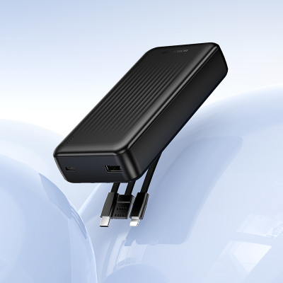 Зовнішній акумулятор BOROFONE BJ79A Clever power bank with 3 cables(20000mAh) Black (6941991121555) Зовнішній акумулятор BOROFONE BJ79A Clever power bank with 3 cables(20000mAh) Black (6941991121555)