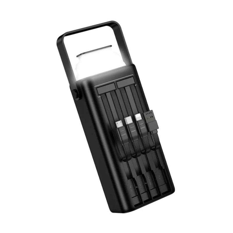 Зовнішній акумулятор BOROFONE BJ65 High 22.5W+PD20W+four-cables power bank(30000mAh) Black (6941991122033)