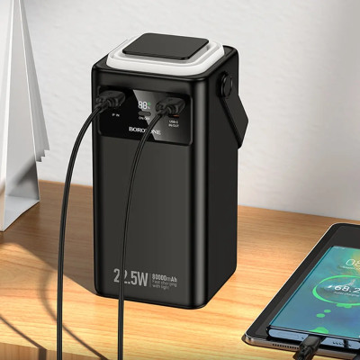 Зовнішній акумулятор BOROFONE BJ65B High 22.5W+PD20W+four-cables power bank(80000mAh) Black (6941991122057) Зовнішній акумулятор BOROFONE BJ65B High 22.5W+PD20W+four-cables power bank(80000mAh) Black (6941991122057)