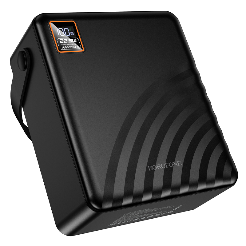 Зовнішній акумулятор BOROFONE BJ85 Myriad 22.5W+PD20W+light power bank(100000mAh) Black (6941991125560)