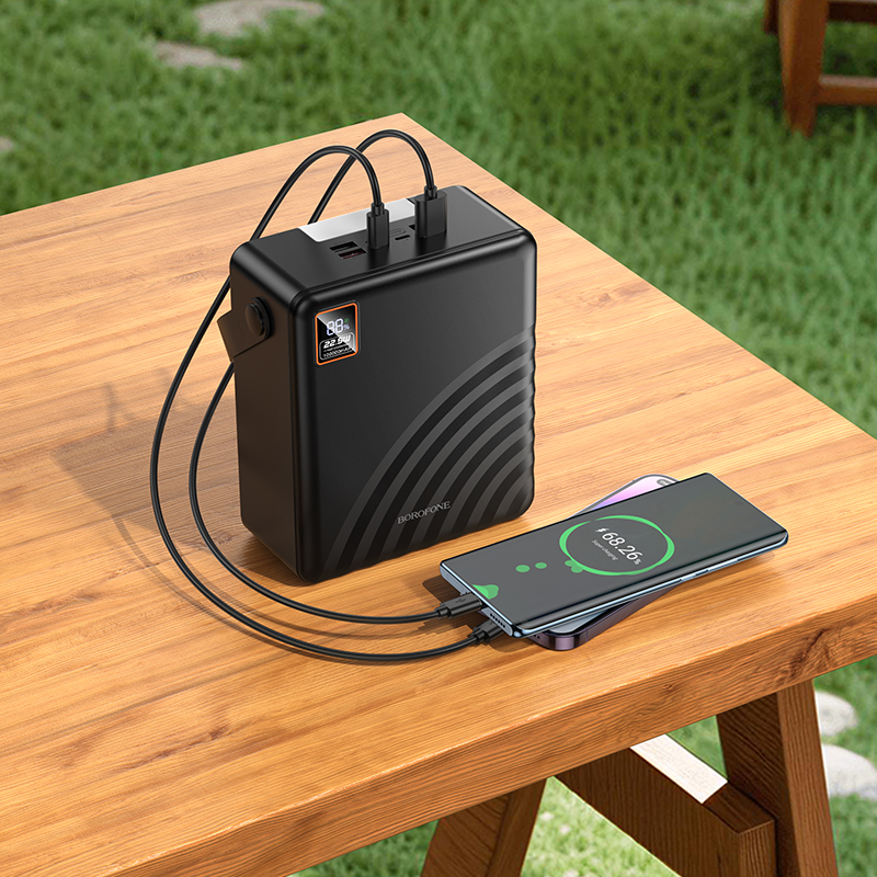 Зовнішній акумулятор BOROFONE BJ85 Myriad 22.5W+PD20W+light power bank(100000mAh) Black (6941991125560)