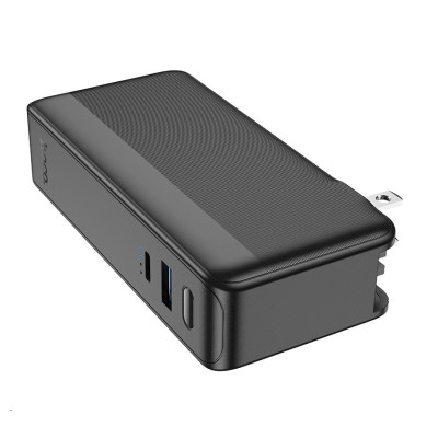 Зовнішній акумулятор HOCO Q16 Friendly 22.5W fully compatible power bank(US/EU)(10000mAh) Black (6942007601566)