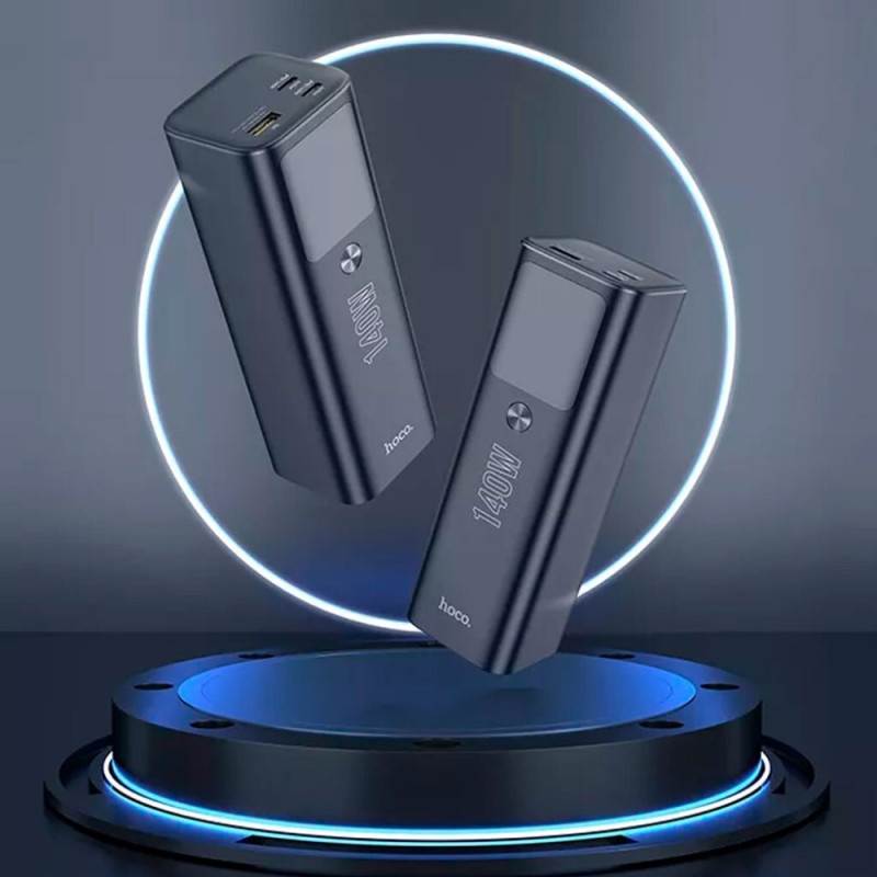 Зовнішній акумулятор HOCO Q17 Electric PD140W power bank(25000mAh) Black (6942007602075)