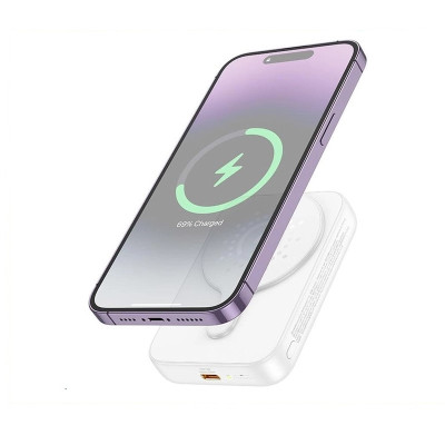 Зовнішній акумулятор HOCO J117A Esteem PD20W magnetic power bank(10000mAh) White (6942007605830)