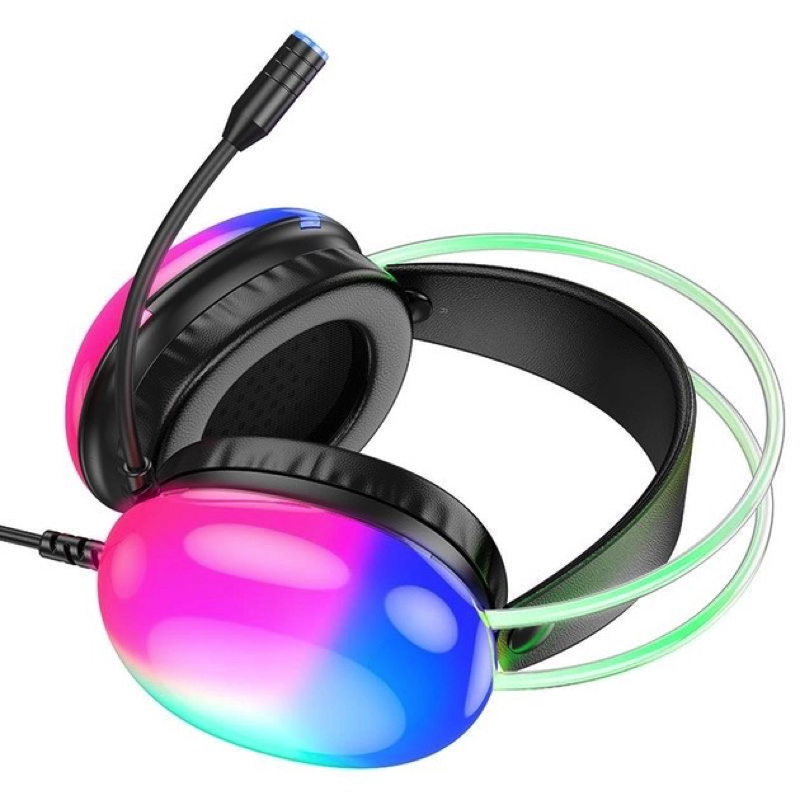 Бездротові накладні навушники HOCO W109 Plus Rich USB7.1 channel gaming headphones Black (6942007609029)