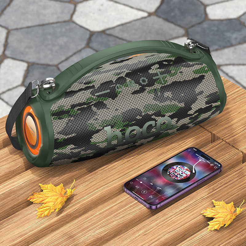 Портативна колонка HOCO HA4 Surge outdoor BT speaker Camouflage Green (6942007612272)