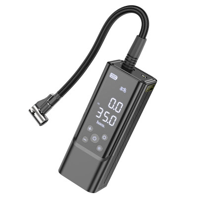 Автомобільний насос HOCO ZP7 Maddy portable smart air pump(5000mAh) Black (6942007614511) Автомобільний насос HOCO ZP7 Maddy portable smart air pump(5000mAh) Black (6942007614511)