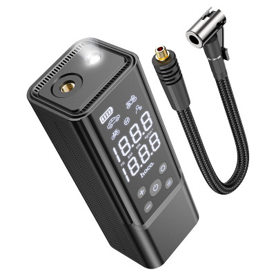 Автомобільний насос HOCO ZP7 Maddy portable smart air pump(5000mAh) Black (6942007614511) Автомобільний насос HOCO ZP7 Maddy portable smart air pump(5000mAh) Black (6942007614511)
