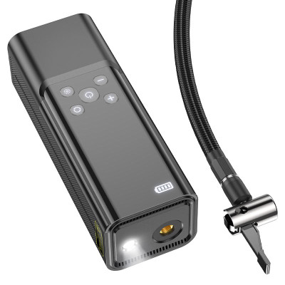 Автомобільний насос HOCO ZP7 Maddy portable smart air pump(5000mAh) Black (6942007614511) Автомобільний насос HOCO ZP7 Maddy portable smart air pump(5000mAh) Black (6942007614511)