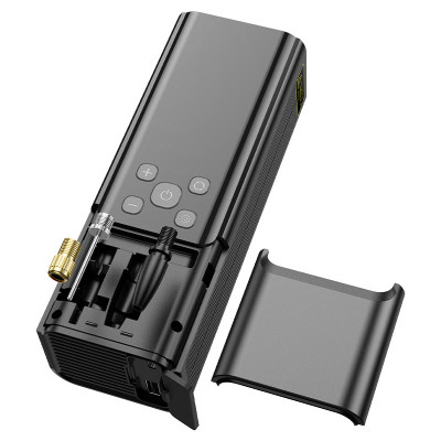 Автомобільний насос HOCO ZP7 Maddy portable smart air pump(5000mAh) Black (6942007614511) Автомобільний насос HOCO ZP7 Maddy portable smart air pump(5000mAh) Black (6942007614511)