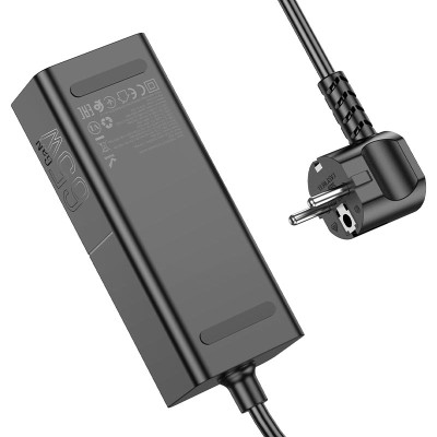 Мережевий зарядний пристрій HOCO NS4 Sharp PD65W(2C1A) desktop socket(EU/GER) Black (6942007617352)