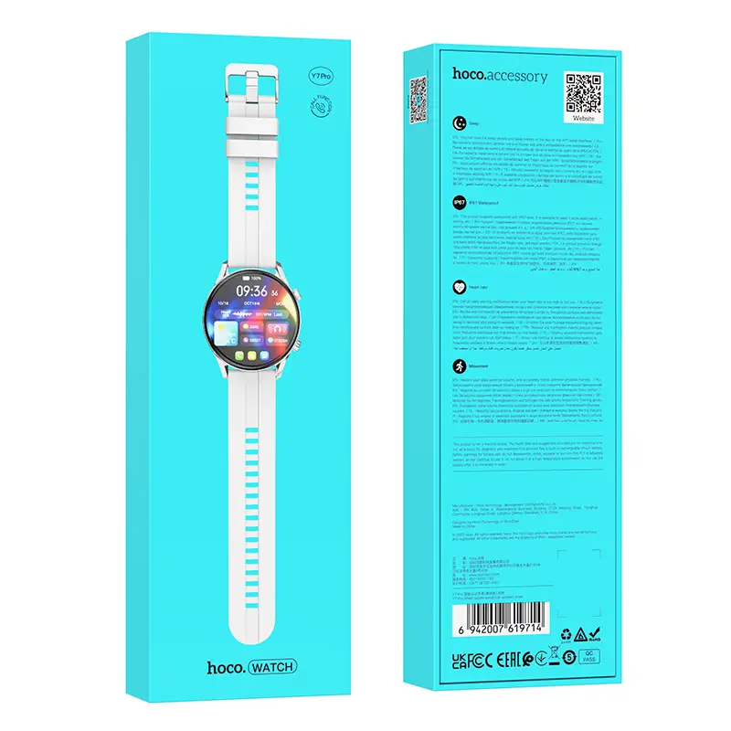 Смарт-годинник HOCO Y7 Pro Smart sports watch(call version) Metal Gray (6942007619707)