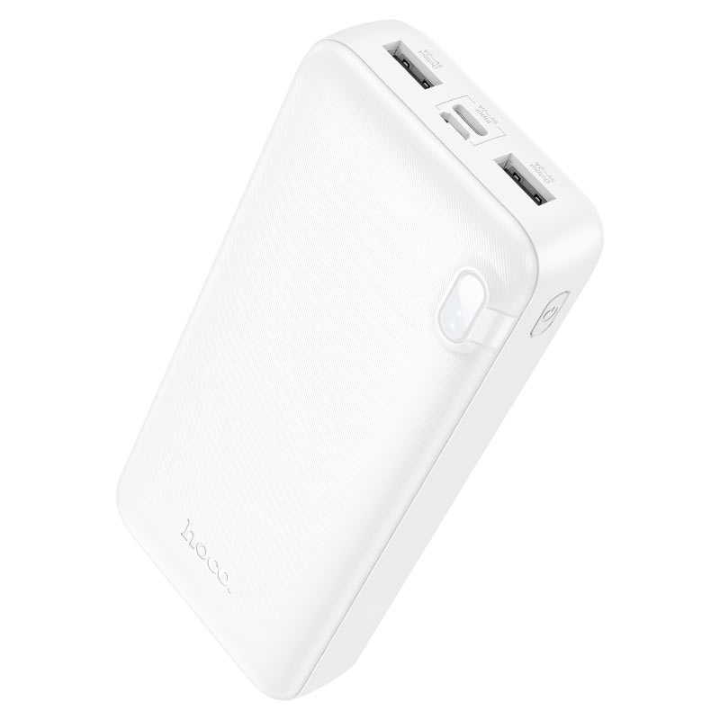 Зовнішній акумулятор HOCO J128A Powerful power bank(20000mAh) White (6942007621182)