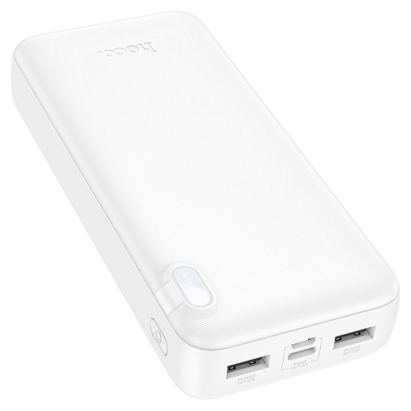 Зовнішній акумулятор HOCO J128A Powerful power bank(20000mAh) White (6942007621182)