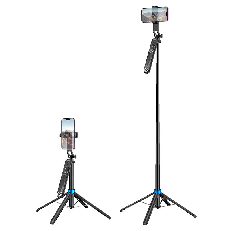 Селфі-монопод HOCO K22 Handy aluminum alloy anti-shake live broadcast holder Black (6942007623506)
