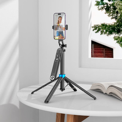 Селфі-трипод HOCO K22 Handy aluminum alloy anti-shake live broadcast holder (175cm) Black (6942007623506) Селфі-трипод HOCO K22 Handy aluminum alloy anti-shake live broadcast holder (175cm) Black (6942007623506)