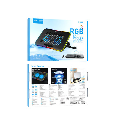 Підставка для ноутбука HOCO DH19 Cool RGB notebook cooling stand Black (6942007624824) Підставка для ноутбука HOCO DH19 Cool RGB notebook cooling stand Black (6942007624824)