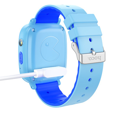 Дитячий cмарт-годинник Hoco Y100 36mm. SIM 2G. 400 mAh. IP65 Blue (6942007625630) Дитячий cмарт-годинник Hoco Y100 36mm. SIM 2G. 400 mAh. IP65 Blue (6942007625630)