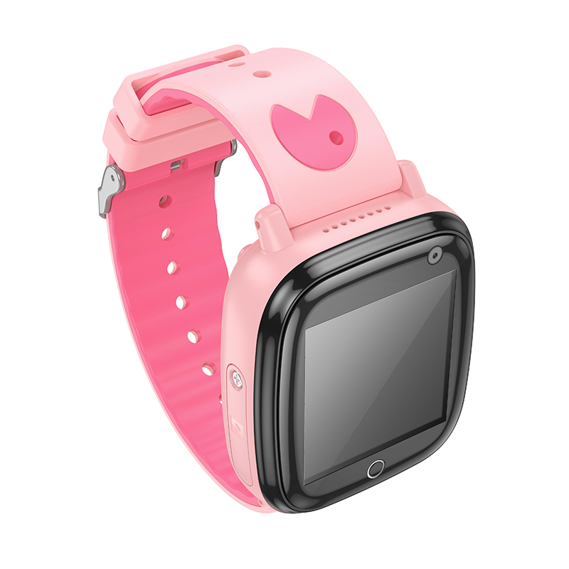 Дитячий cмарт-годинник Hoco Y100 36mm. SIM 2G. 400 mAh. IP65 Pink (6942007625647)