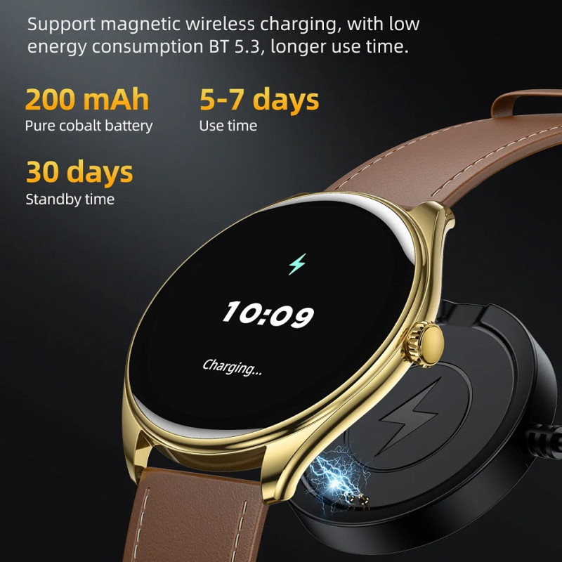 Смарт-годинник HOCO Y22 AMOLED 36mm. 200 mAh. IP67  Black (6942007628983)