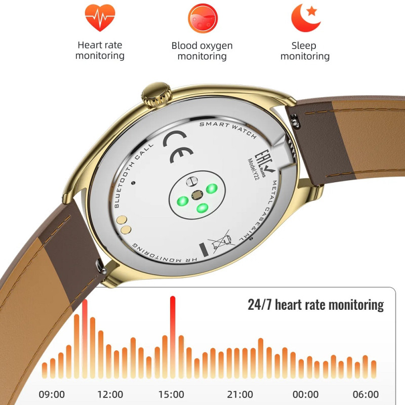 Смарт-годинник HOCO Y22 AMOLED 36mm. 200 mAh. IP67 Silver (6942007628990)