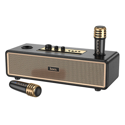 Портативна колонка HOCO BS63 Graceful wireless dual-mic BT speaker Black (6942007634458)