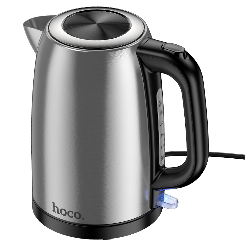 Електрочайник HOCO HE12 1.7L stainless steel electric kettle (EU) Stainless Steel (6942007638166)