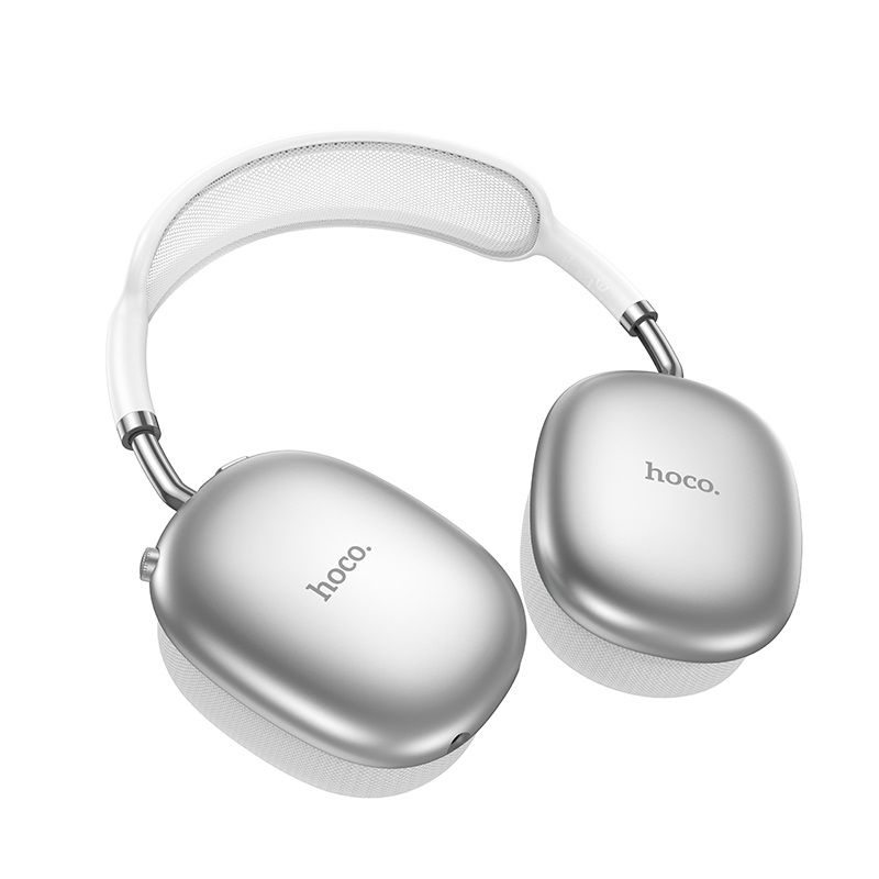 Бездротові накладні навушники HOCO W55 Plus Happiness ANC noise reduction BT headphones Silver (6942007638548)